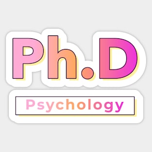 Ph.D Psychology Sticker